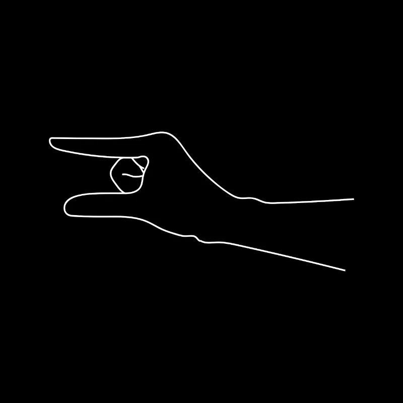 Hand Geste Minimalistisch "So Klein"