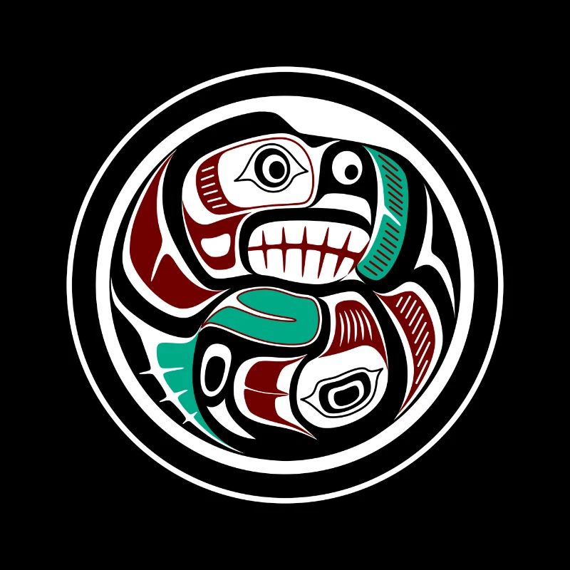 Northwest Pacific coast Otter chasing Salmon