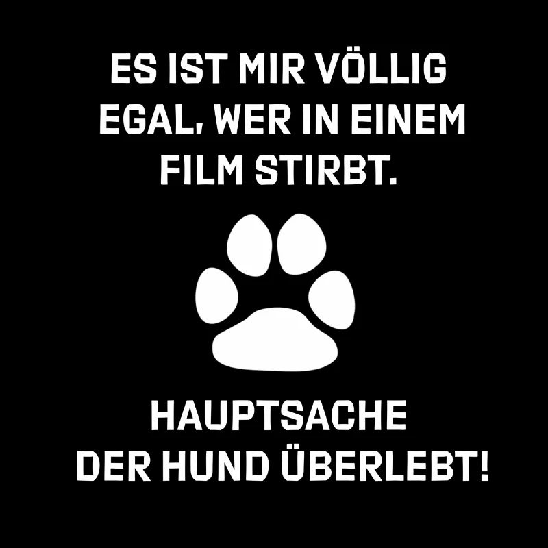 Hunde Spruch Schriftzug Pfote Geschenkidee