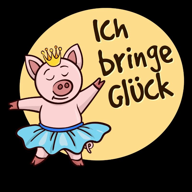 Glück Glücksbringer Süßes Glücksschwein Spruch