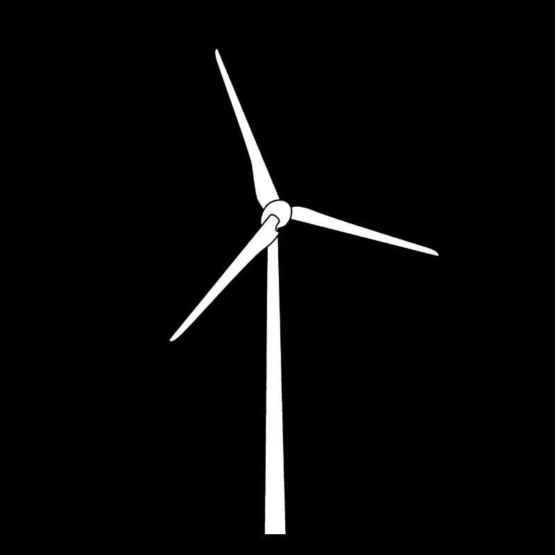 Wind Power Silhouette White