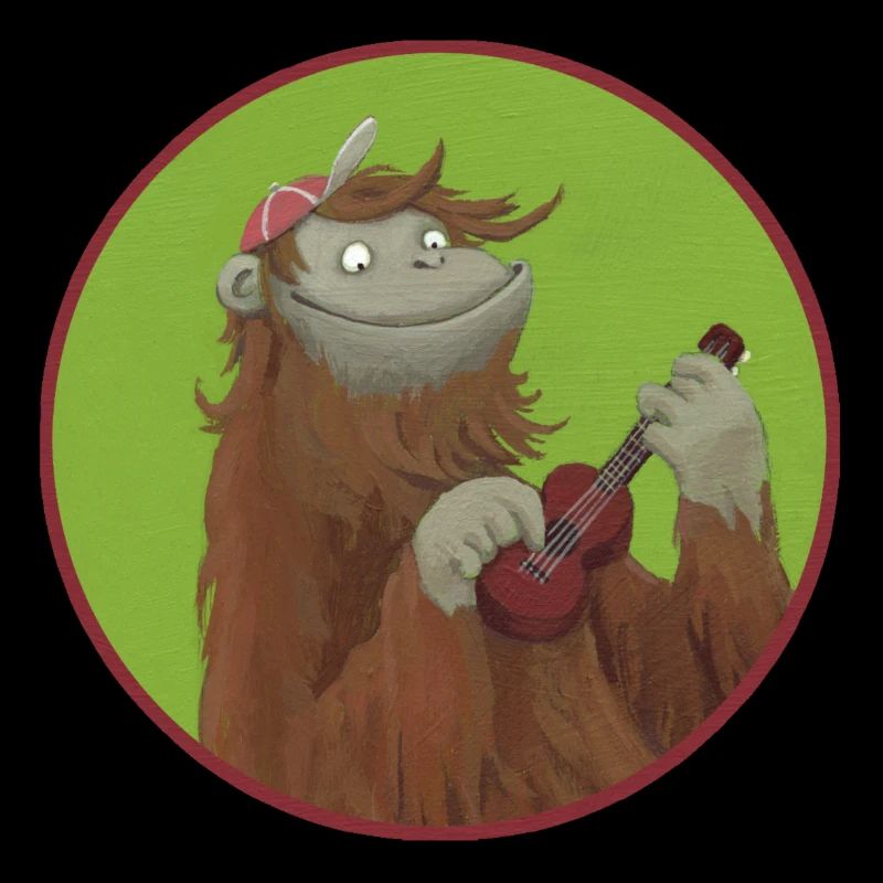 Affe mit Ukulele