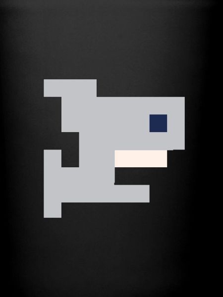 Sharky Hai Shark Sea 8bit Pixel Retro Design Fish