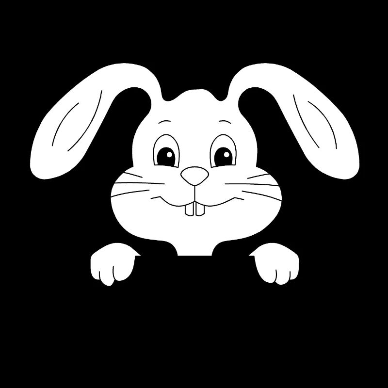 Bunny regarde par dessus la table