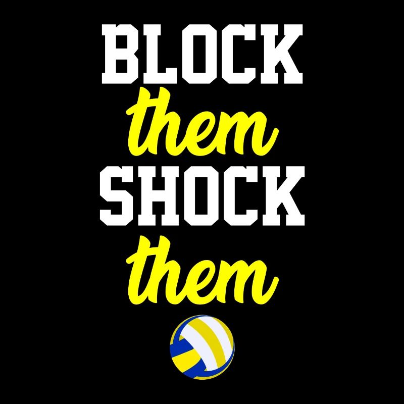 Bloc de volley-ball en disant