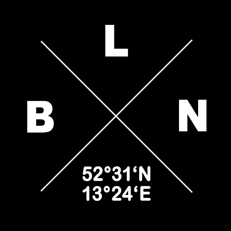 Berlin coordinates design BLN gift Heimat Kiez