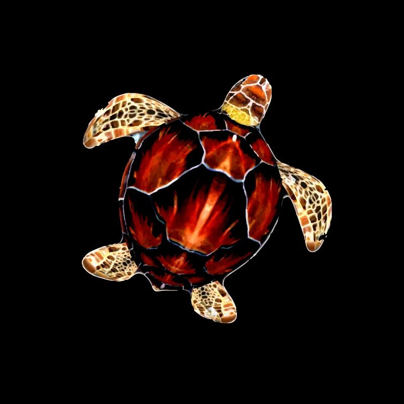 Pattern sea turtle illustration