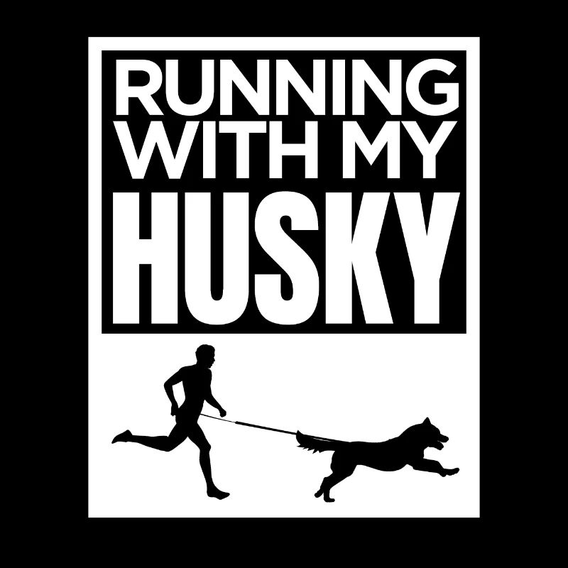 courir avec mon husky
