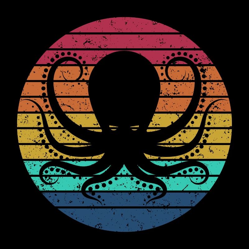 Pieuvre rétro pieuvre