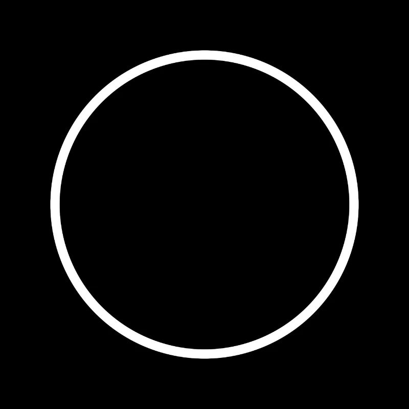Cercle anneau forme icône blanc