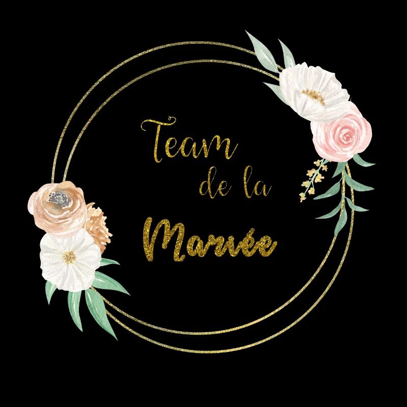 team de la mariée or et fleurs