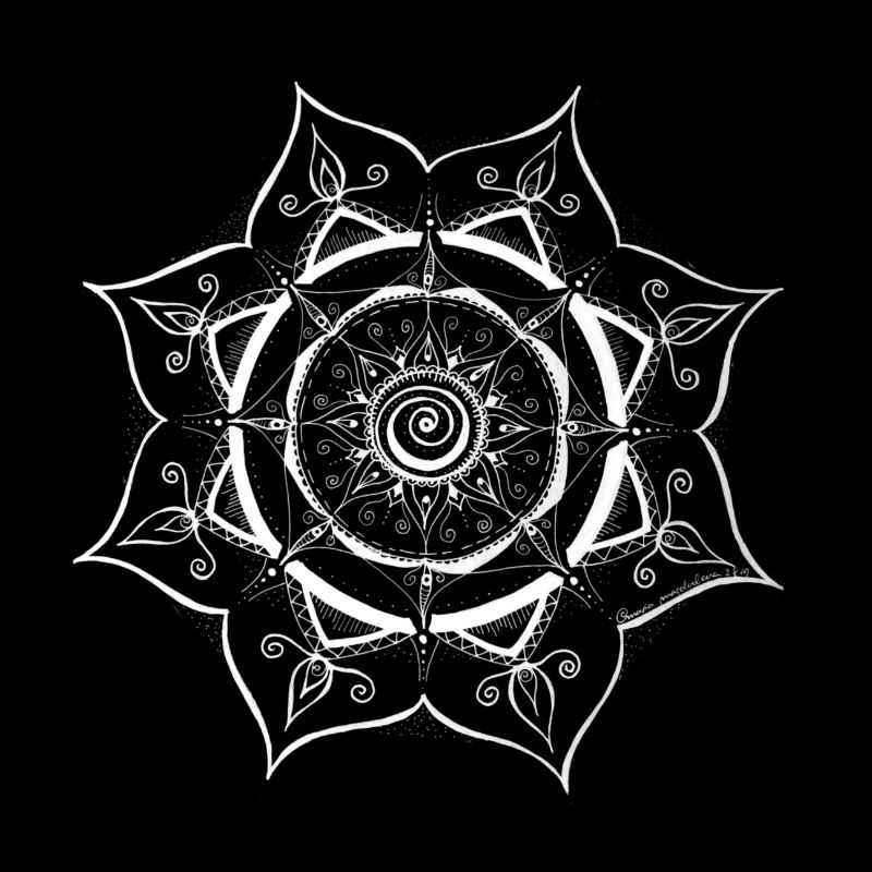 Mandala-Spinnennetz Design