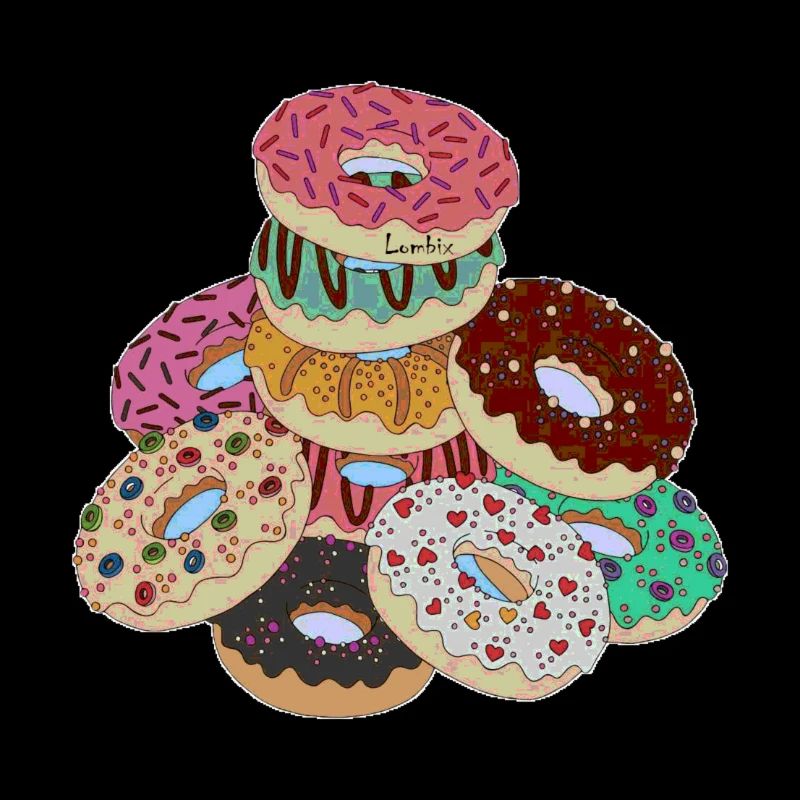 Pyramide der Regenbogen-Donuts