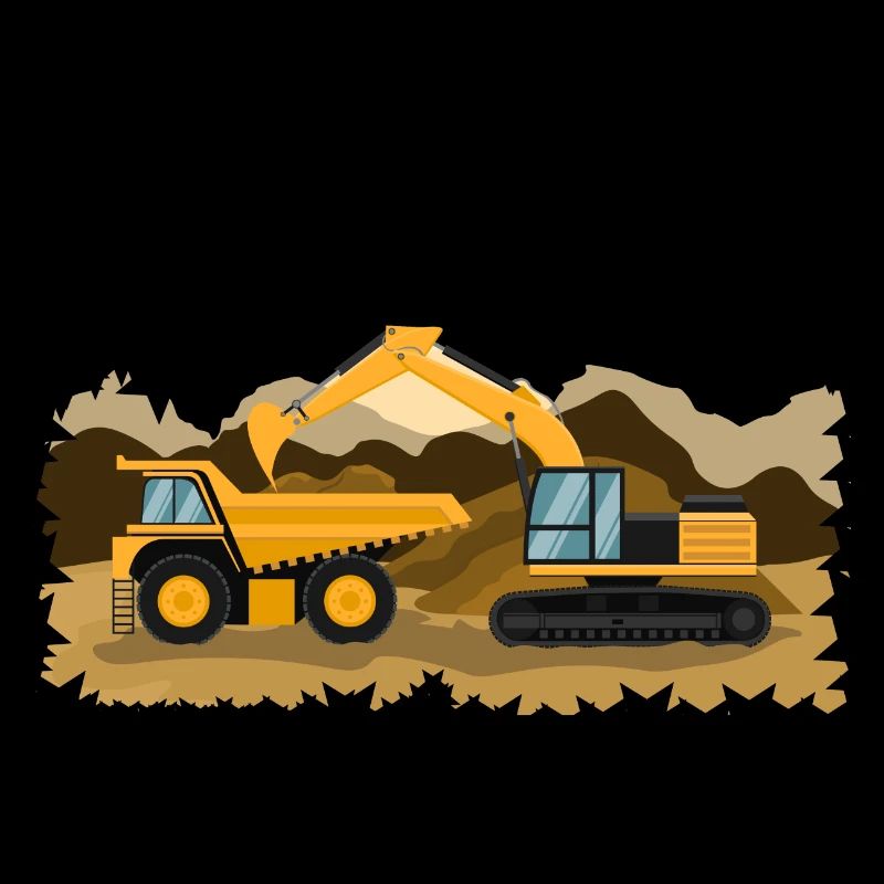 Excavator dump truck gift gift idea