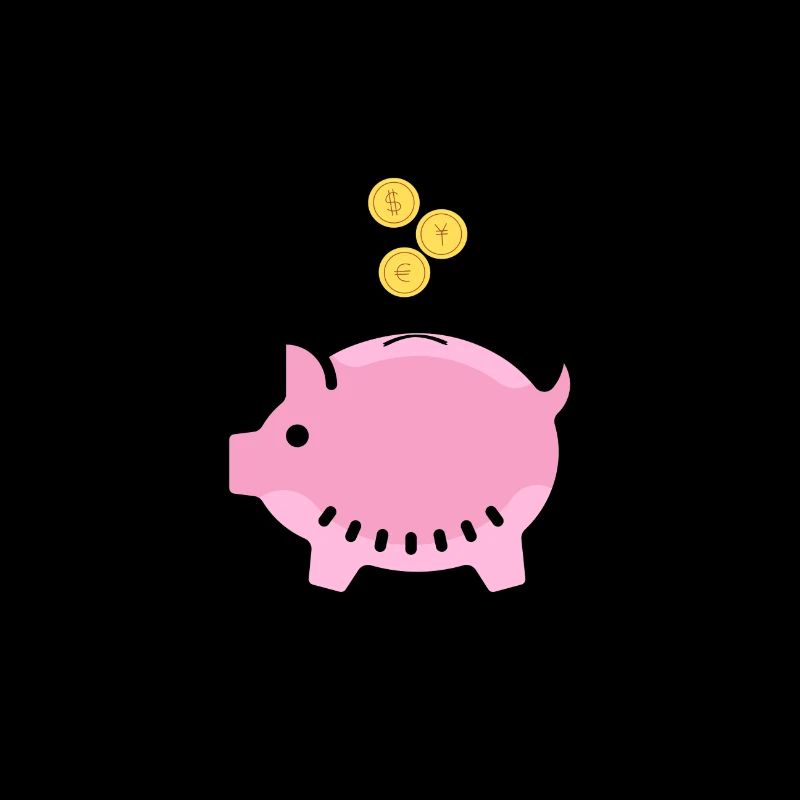 Tirelire avec euros, yen et bitcoin