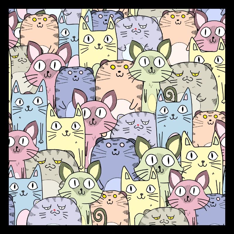 Katzen Muster Katze Wallpaper Katzenmuster Pattern