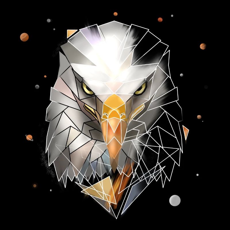 | du pygargue à tête blanche | d’art Low Poly Polygone cool