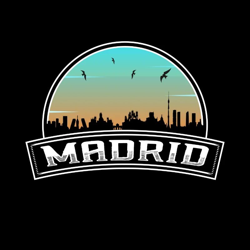 Madrid Spain Skyline Spanish Souvenir