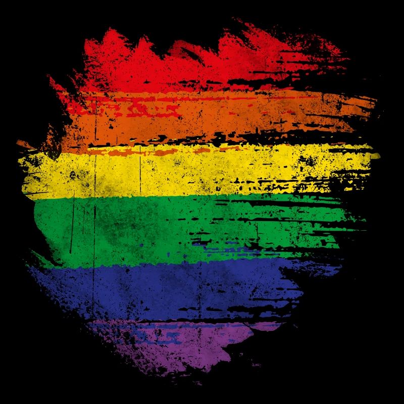 Rainbow Brush Heart