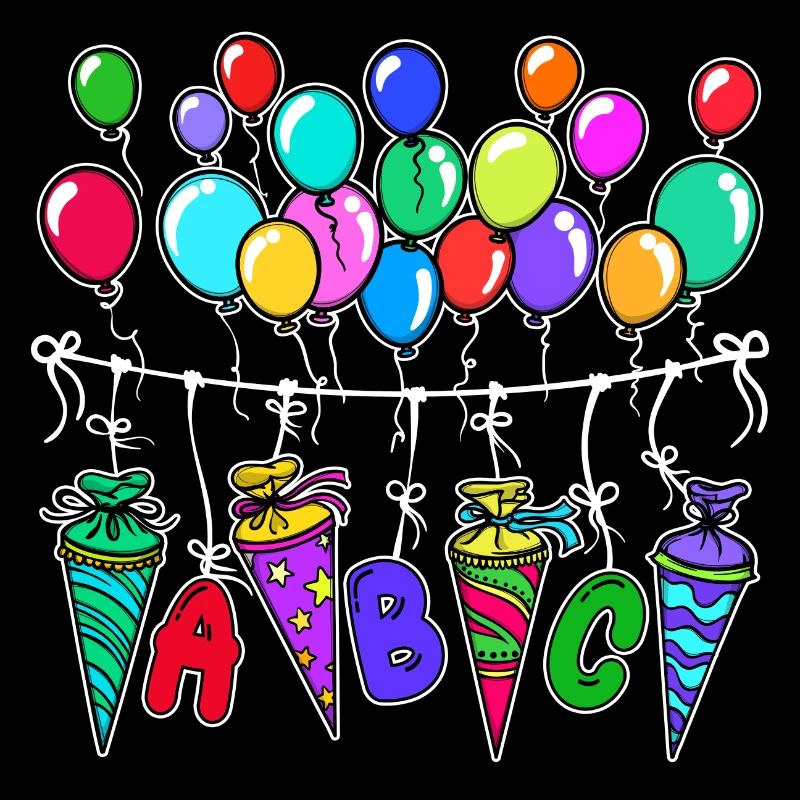 Balloon School Bag School Start School Sugar Bag