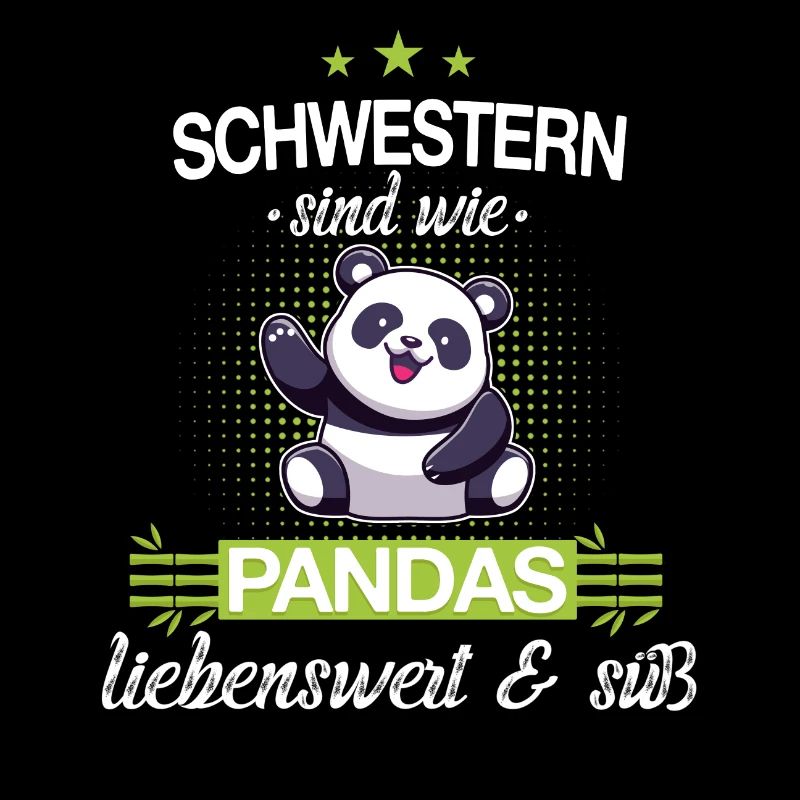 Große Schwester kleine Schwester Panda Spruch