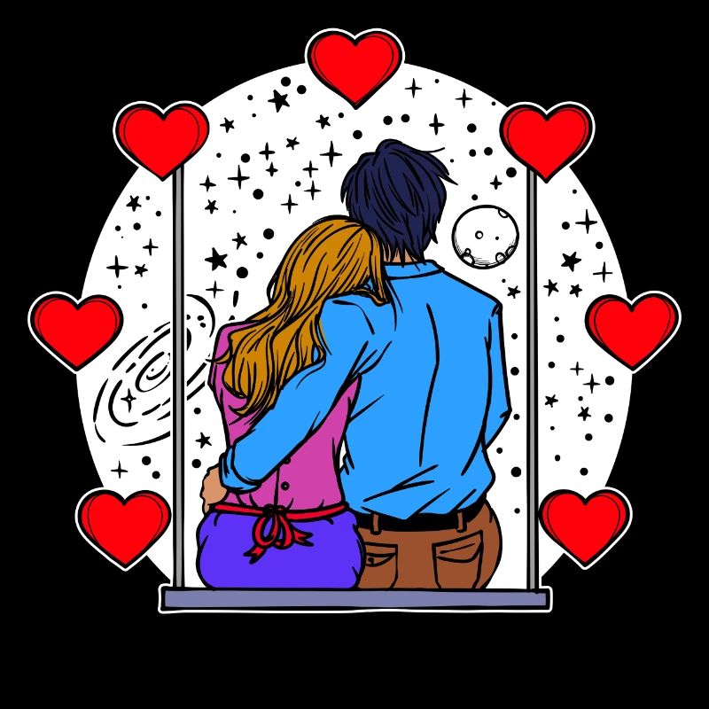 Couple amoureux Saint Valentin Cœur de romantisme