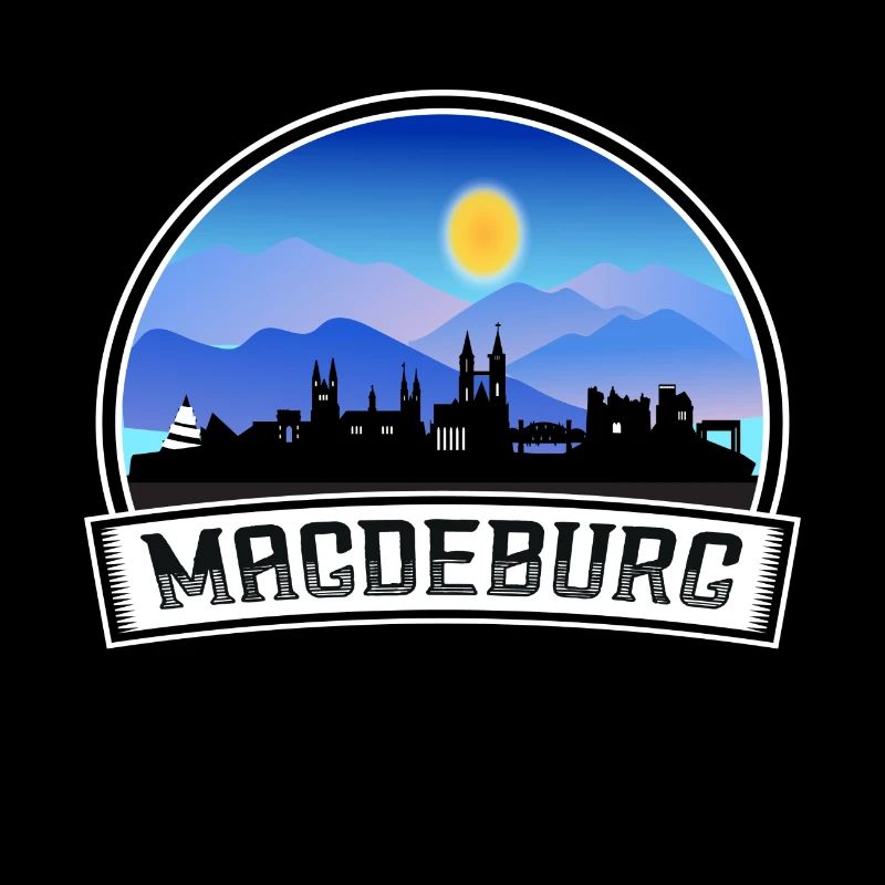Magdeburg Germany Skyline Vintage Sunset Travel So