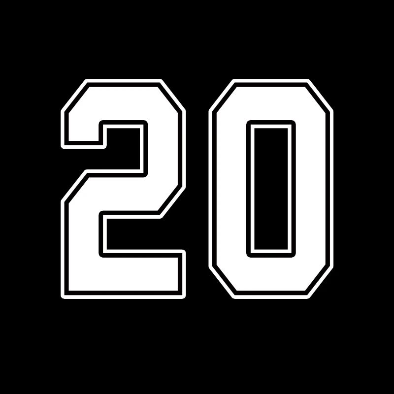 20 ans numéro maillot 20
