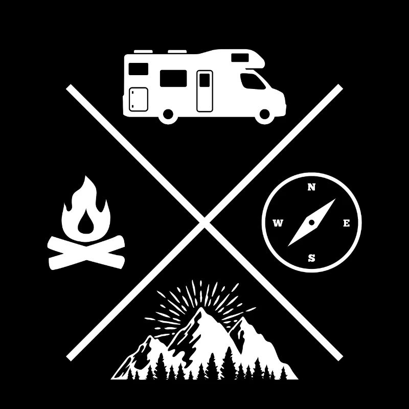 camping motorhome campfire compass camping