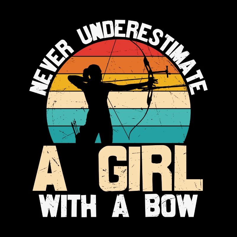 Conception de tir à l’arc amusante pour les filles bowhunter