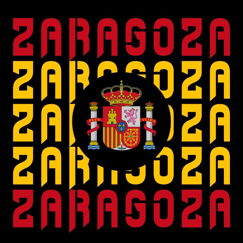 Saragossa Spanien Flaggen Design