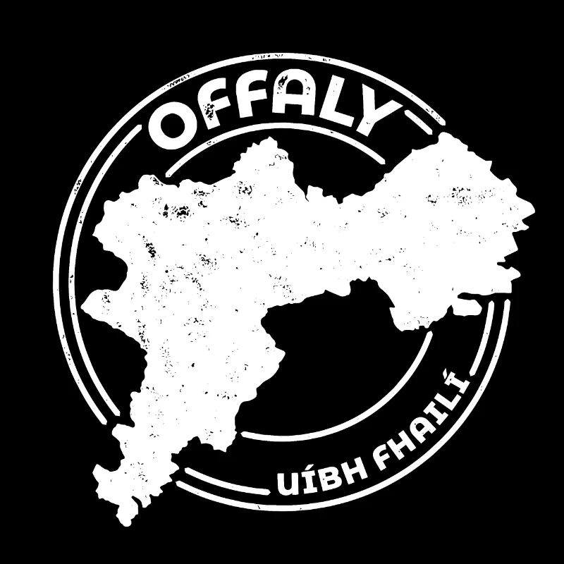 Offaly Irlande Comté | Timbre de contour de carte
