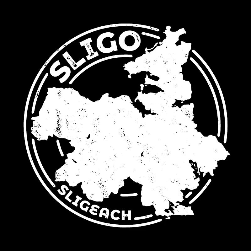 Comté de Sligo Irlande | Timbre de contour de carte