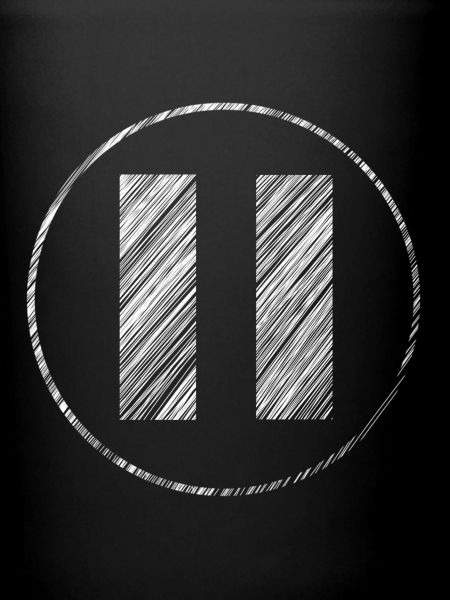 Handgezeichnetes Pause-Symbol im Scribble-Look