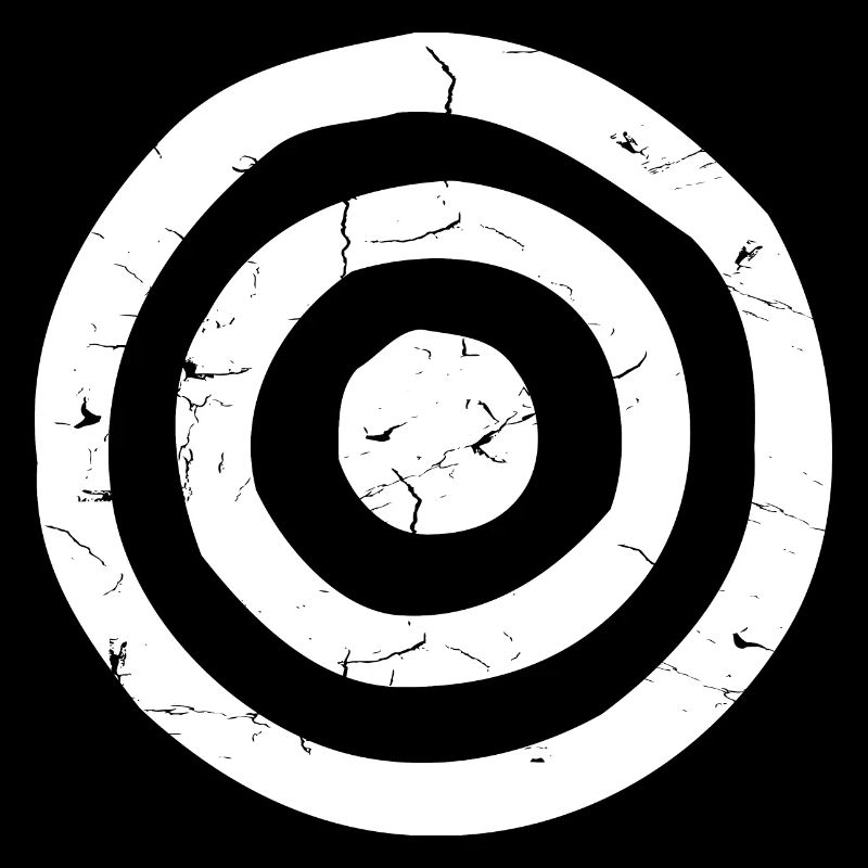 Zielscheibe Target dreckig weiss