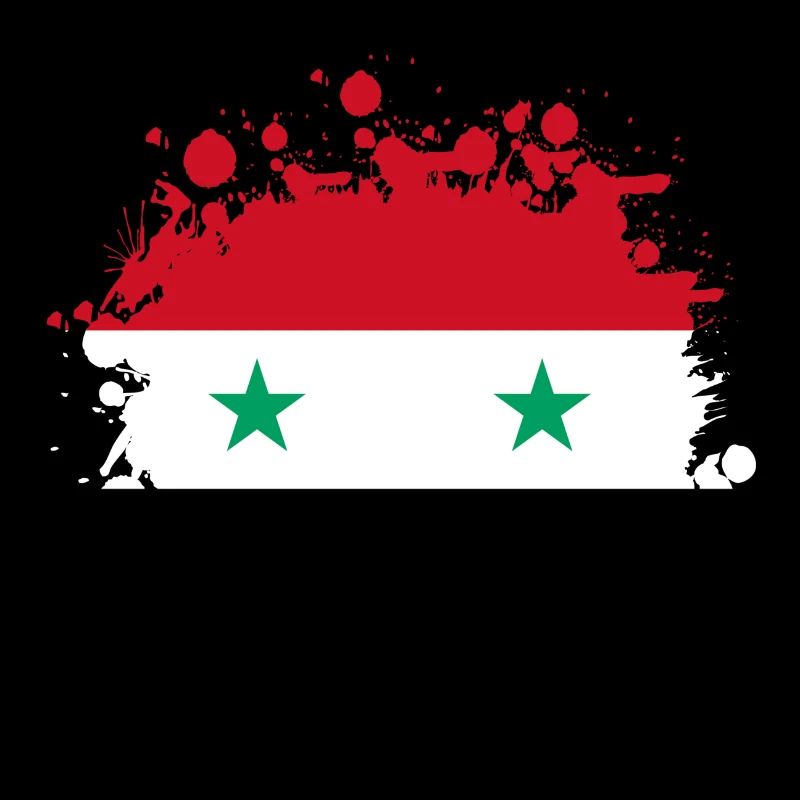 Syrien Flaggen Klecks
