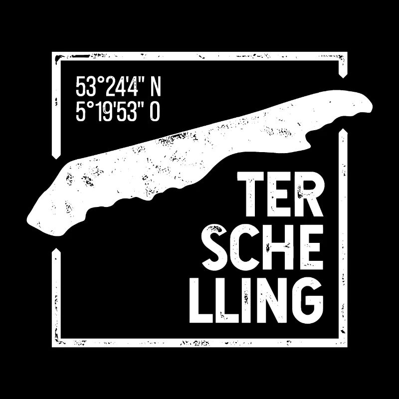 Terschelling | Island silhouette stamp design