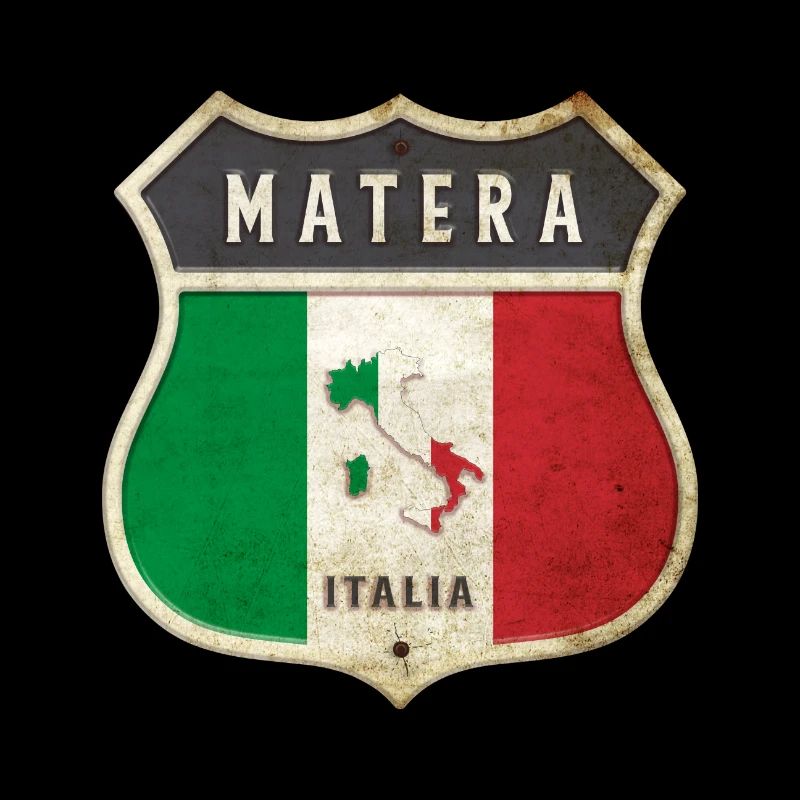 Matera Italie Armoiries Drapeaux Design