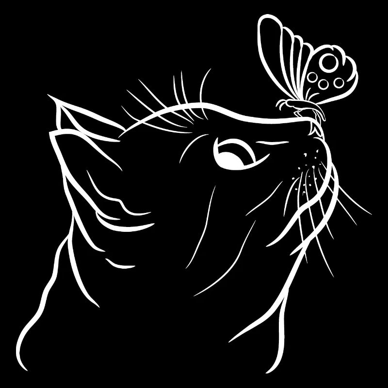 Chat avec chat papillon Chat Lover Chat Chaton