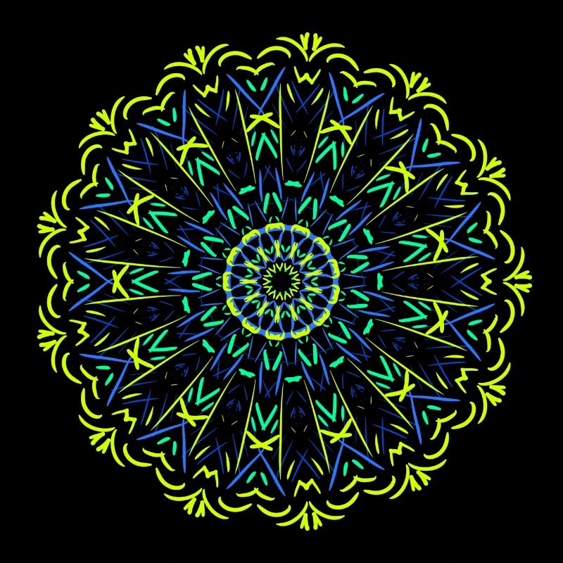 Leuchtendes Mandala Neon Design