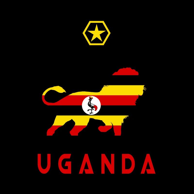 Motif lion de l'Ouganda