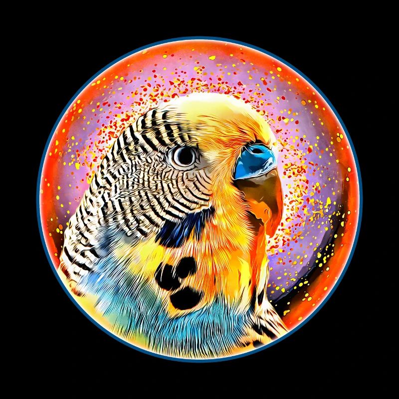 La perruche dans la bulle de savon