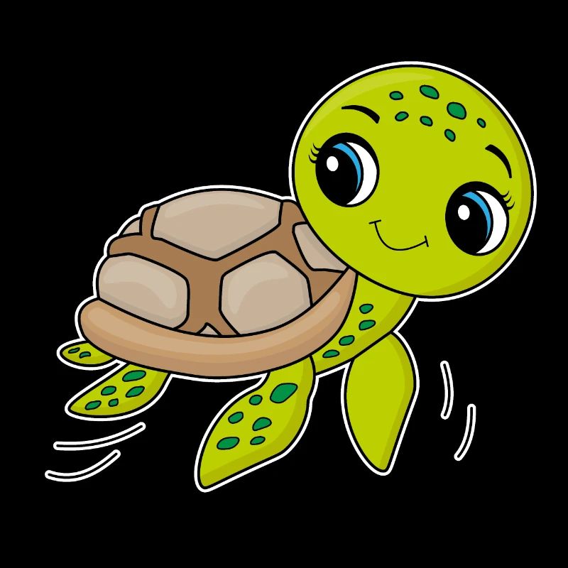 Tortue, animal mignon, océan