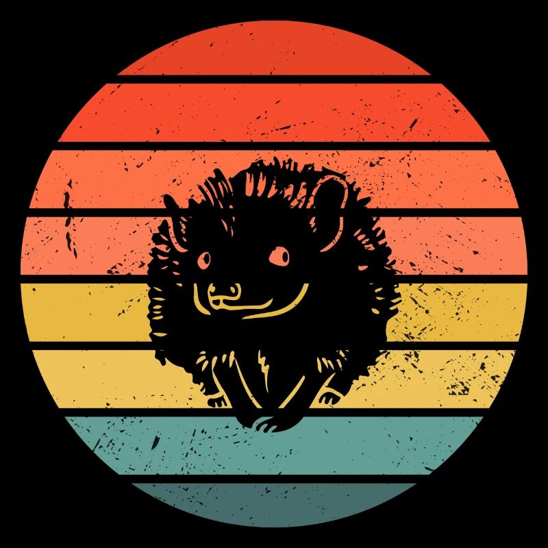 Hedgie Retro Sunset Hedgehog