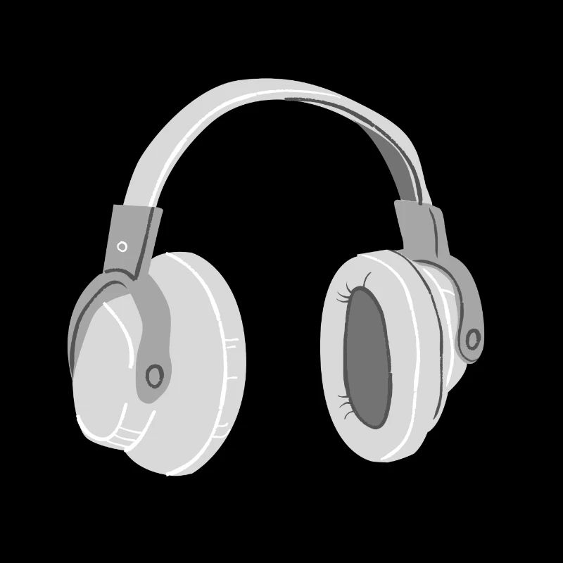 Grau Kopfhörer Illustration