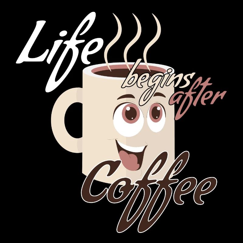 Das Leben beginnt nach einem Kaffee Geschenk