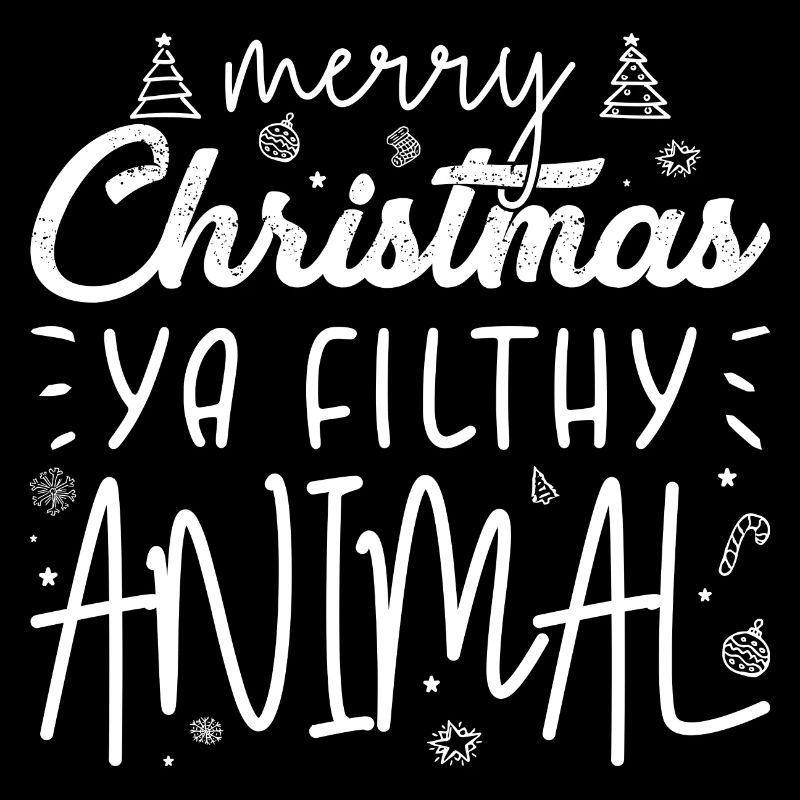 Freche Weihnachten Phrase Print