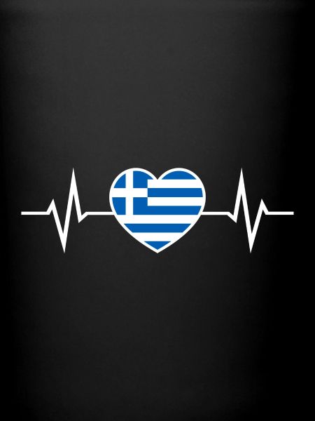 Grèce Heartbeat ECG Drapeau grec