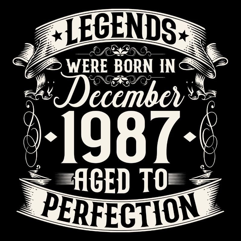 Décembre né 1987 Vintage anniversaire