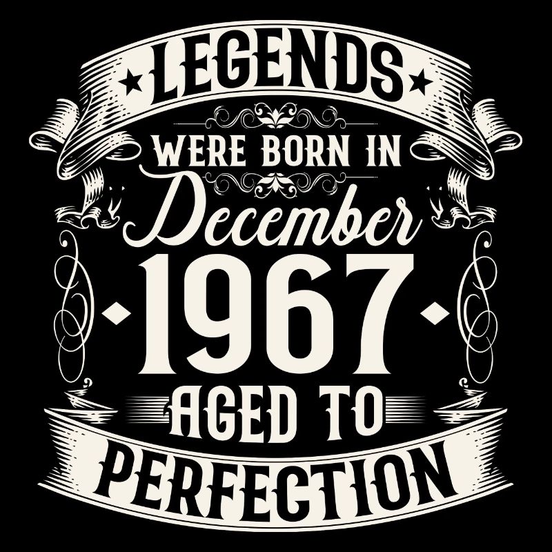 Décembre né 1967 Vintage anniversaire
